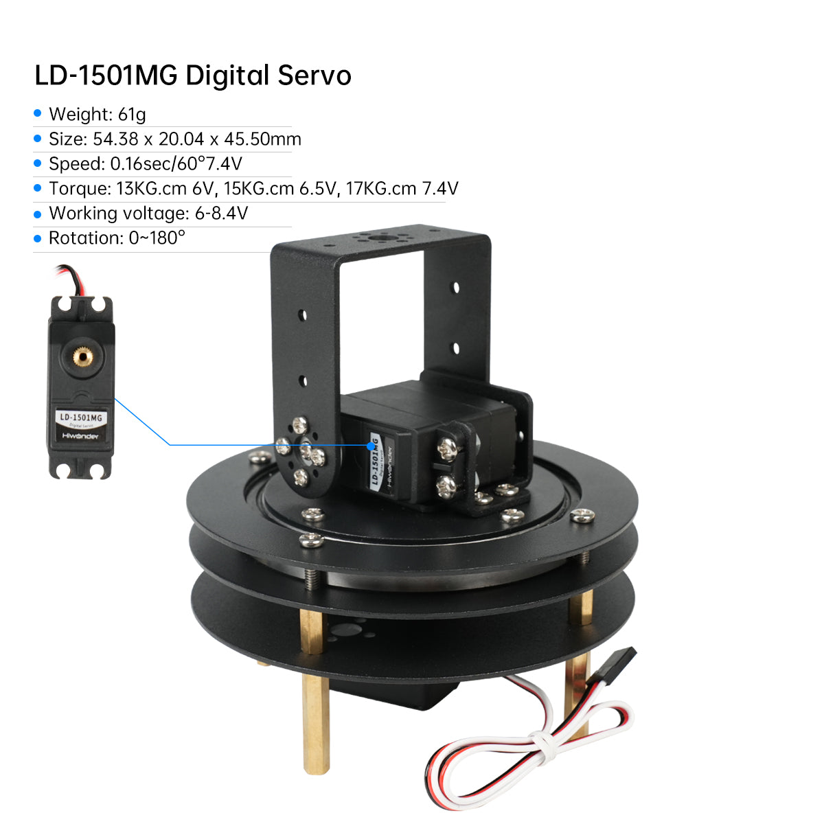 Hiwonder-Kit Servo Digital sin - Pan Tilt Bracket reseña y precio